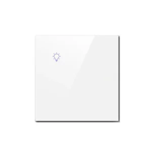 JD5 Zigbee N&L 1 Gang AG tempered Glass Wall switch - JD5GDN1-Glass-white