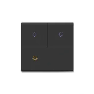 JD5 Zigbee N&L 3 Gang AG tempered - JD5GDN3--Glass- brown