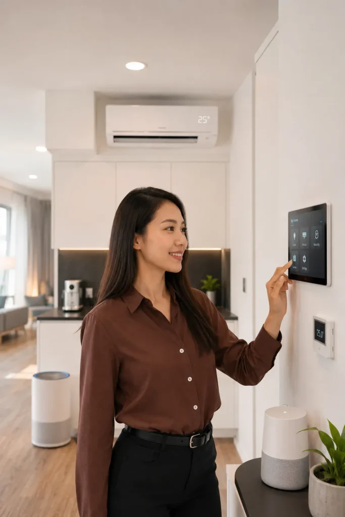 smart home using Singaporean lady